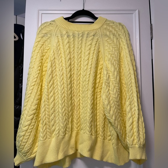 I Love Mr Mittens Yellow Cable Knit Sweater Size XS/S - Picture 2 of 5